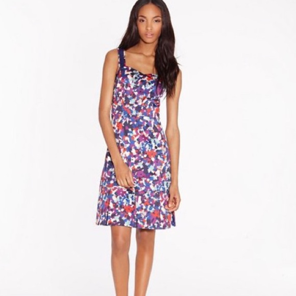 Tory Burch Berdine Floral Print, Cotton Dress Sz 4